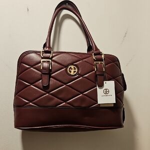 Giani Bernini Quilted Burgundy Shoulder Bag